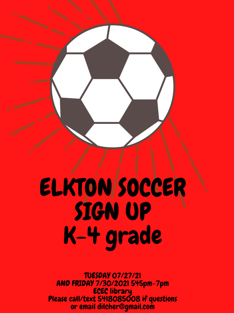 Elkton Soccer Sign Up Grade K-4