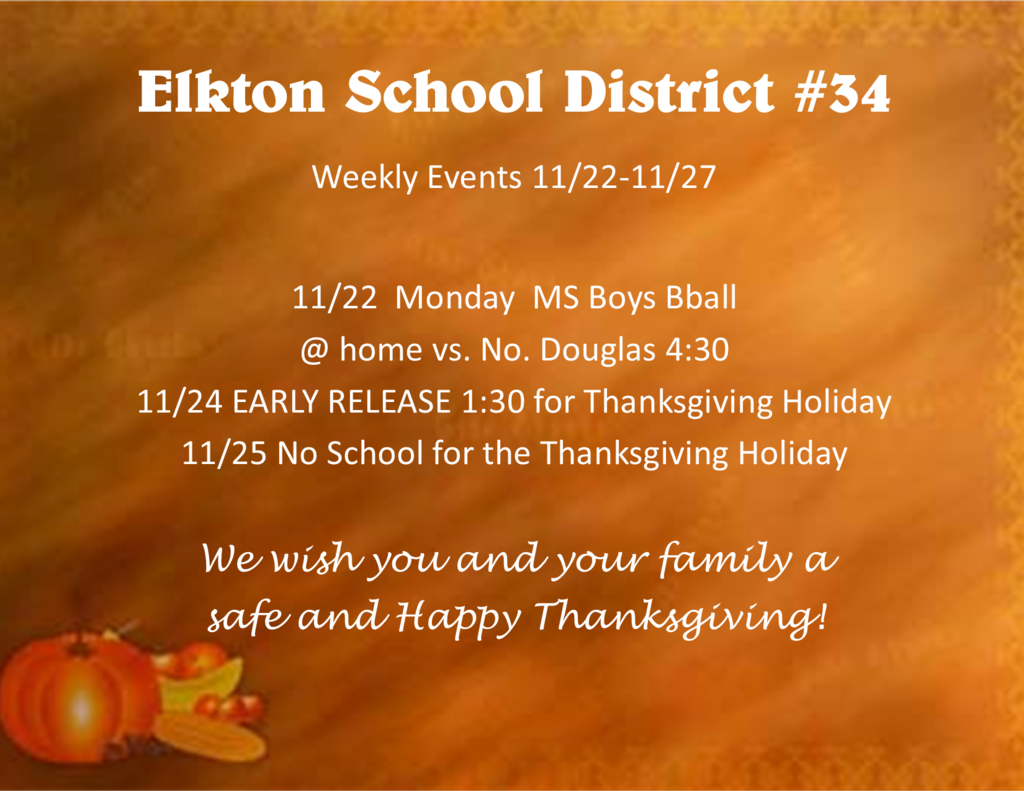 Weekly Events 11/22-11/27