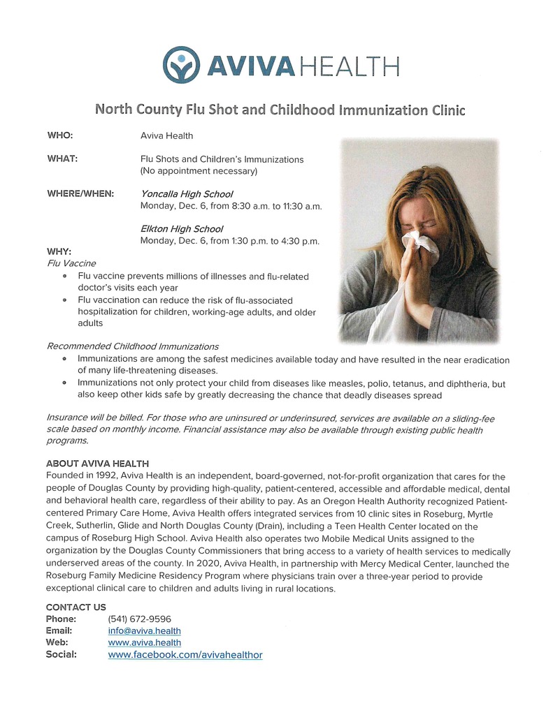 Aviva Health Flu Shot Clinic 12/6/21