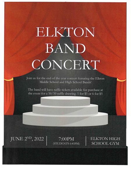 Elkton Band Concert June 2nd