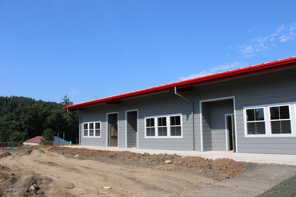 Closer view of 3 new classrooms.