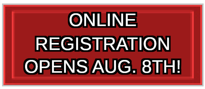 Online Registration Opens Aug. 8th