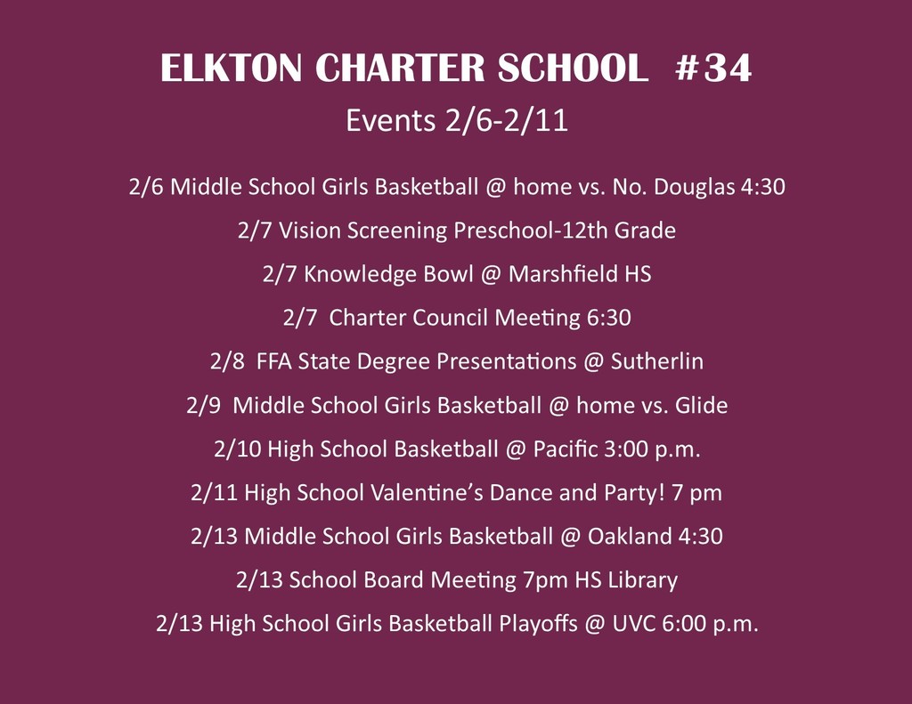 Events 2/6-2/13